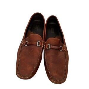 Johnston & Murphy Hinton Bit Driving Loafers Mahogany Leather 12